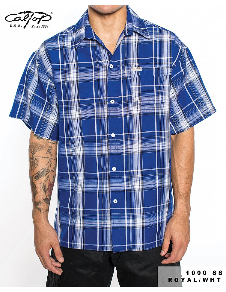 1000 S/S Plaid Color Base : Royal-White