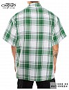 1000 S/S Plaid White Base : White_Green