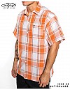 1000 S/S Plaid White Base : White_Orange