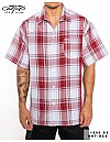 1000 S/S Plaid White Base : White_Red