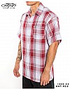 1000 S/S Plaid White Base : White_Red