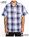 1000 S/S Plaid White Base : White_Royal