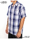 1000 S/S Plaid White Base : White_Royal