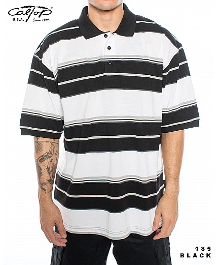 185 S/S Polos: Black