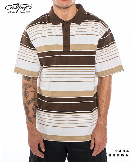 2404 S/S Polos: Brown