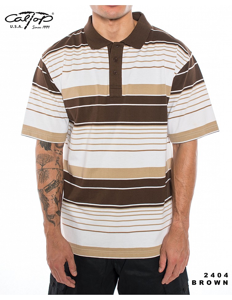 2404 S/S Polos: BROWN