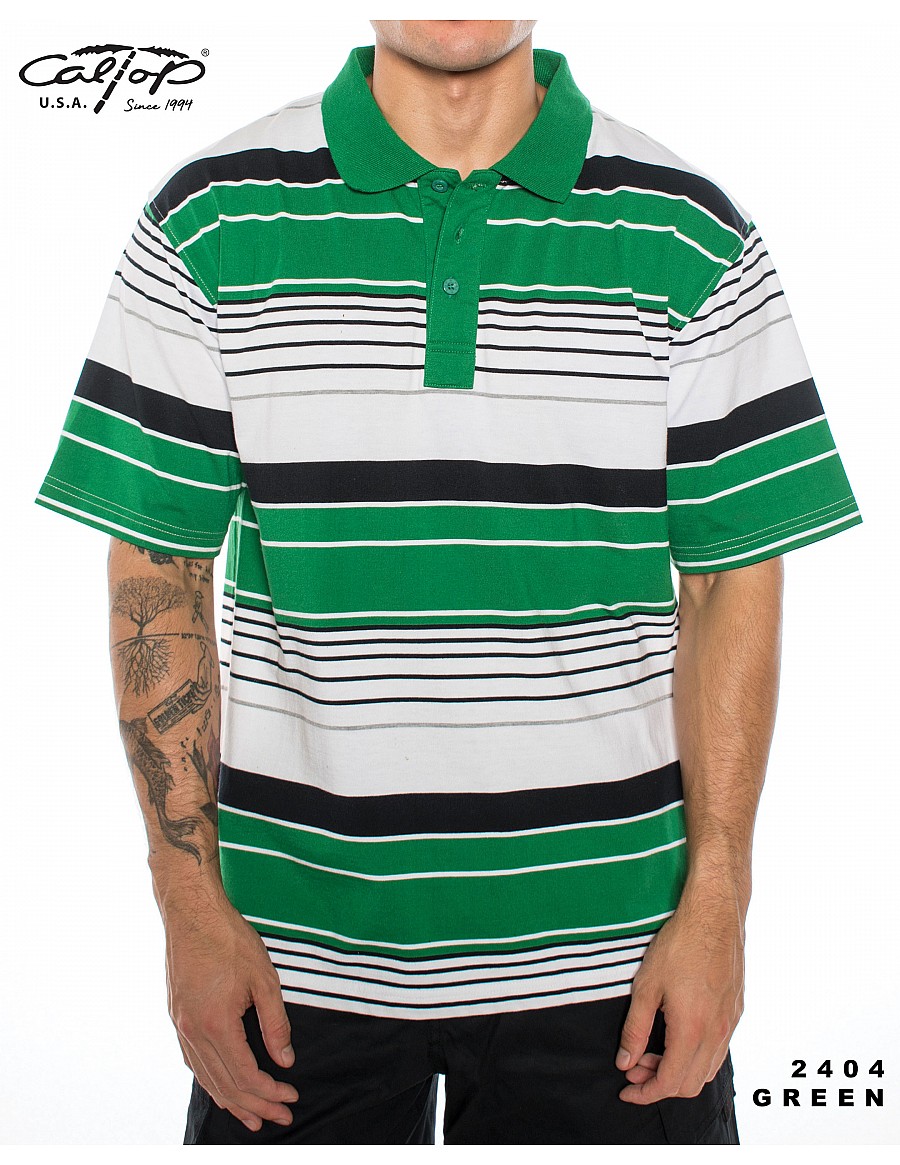 2404 short sleeve polos, green