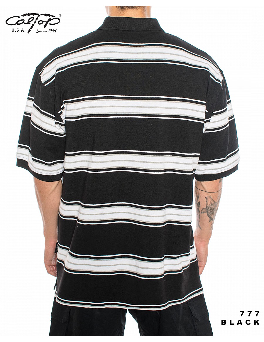 Caltop 777 Black Short Sleeve Polo Shirt