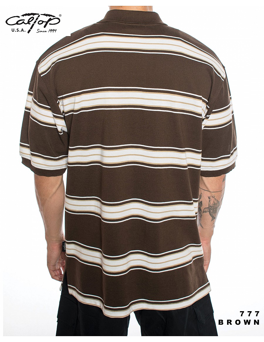 Caltop 777 Brown Short Sleeve Polo Shirt