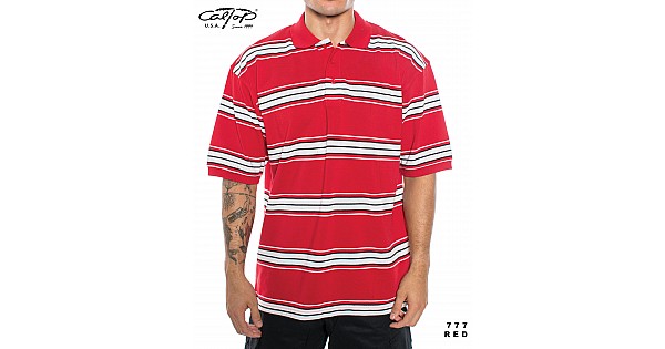 Caltop 777 Red Short Sleeve Polo Shirt