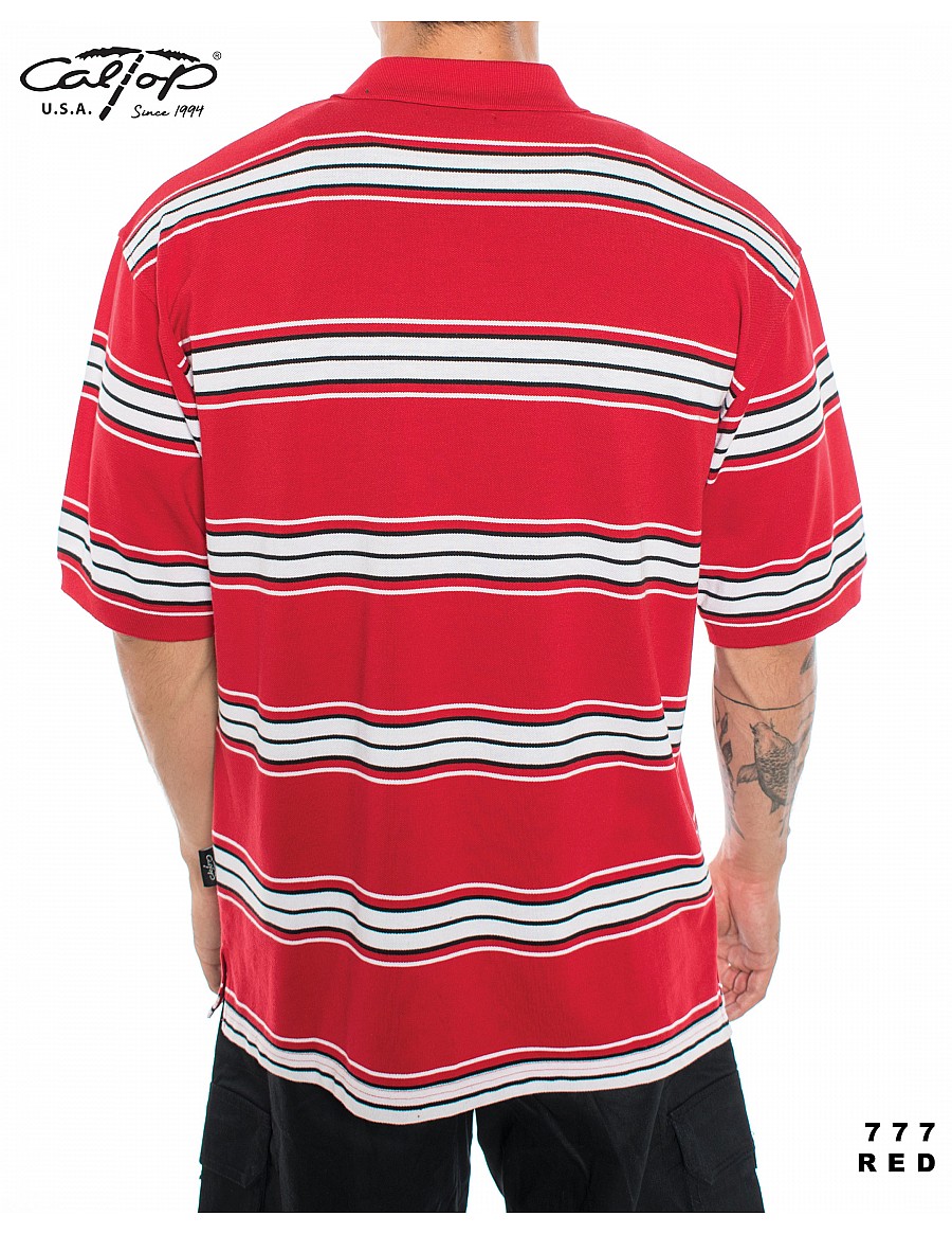 Caltop 777 Red Short Sleeve Polo Shirt