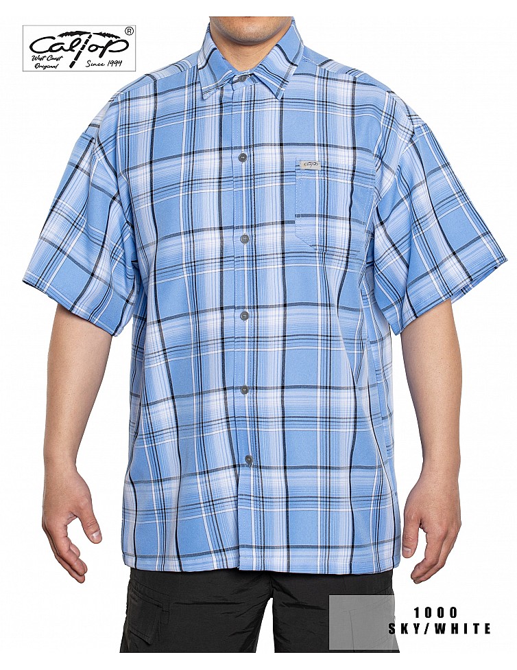 1000 S/S Plaid Color Base: SKY_WHITE