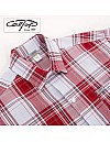 1000 S/S Plaid White Base : White_Red
