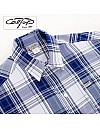 1000 S/S Plaid White Base : White_Royal