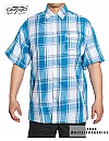 1000 S/S Plaid White Base : White_Turquoise