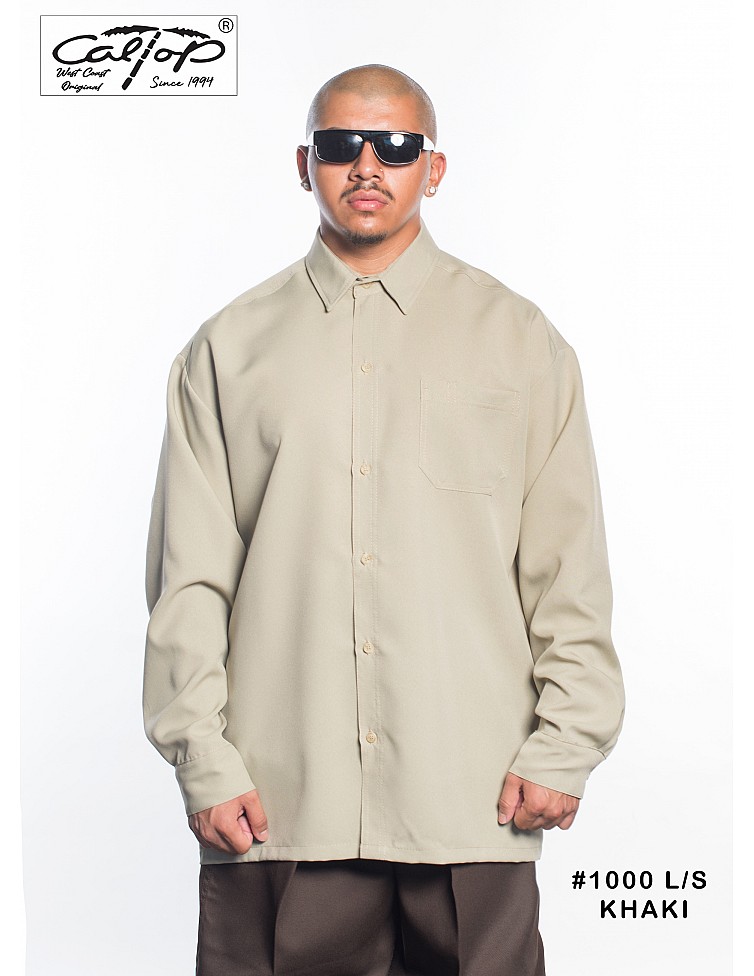 1000 L/S Solid Color : Khaki