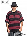 999 S/S Polos: BLACK-BURGUNDY