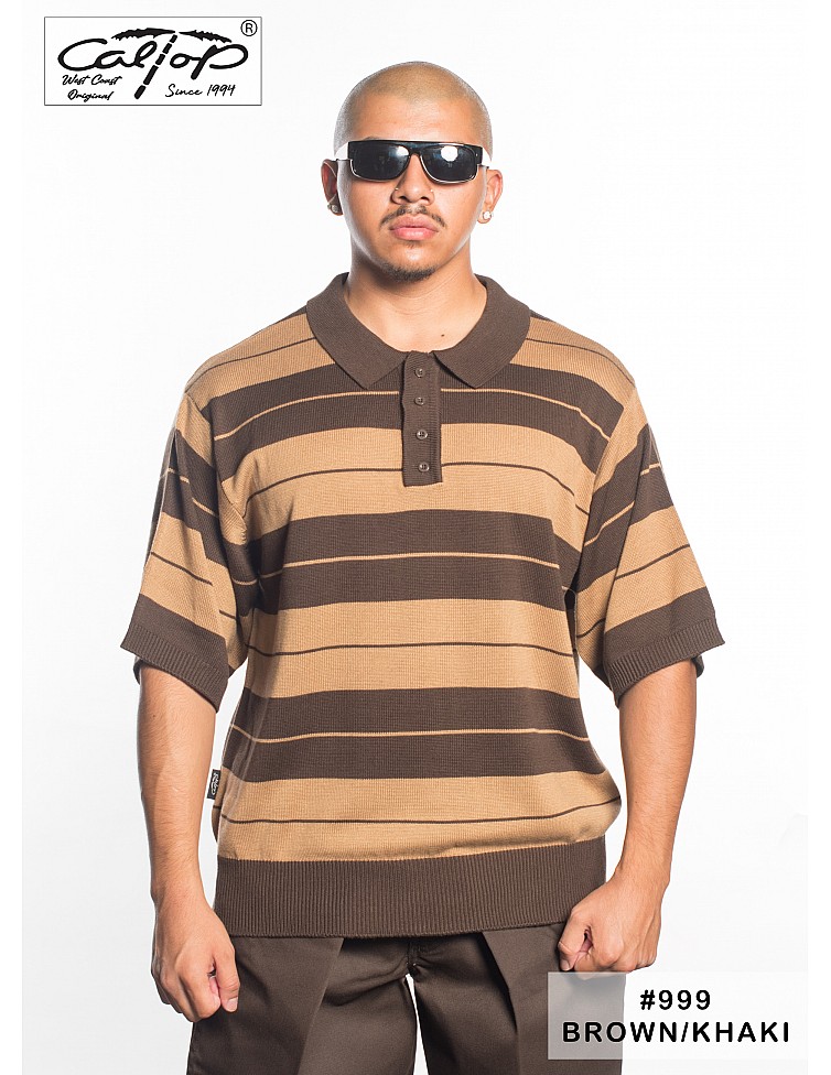 999 S/S Polos: BROWN-KHAKI