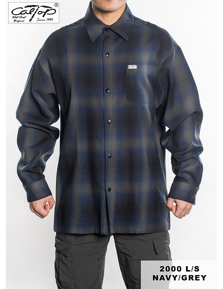 2000 L/S Plaid Color Base : NAVY-GREY