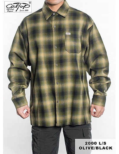 2000 L/S Plaid Color Base : OLIVE-BLACK