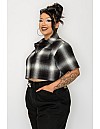 2000 S/S Girls Crop Tops : BLACK-IVORY