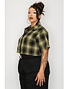 2000 S/S Girls Crop Tops : OLIVE-BLACK