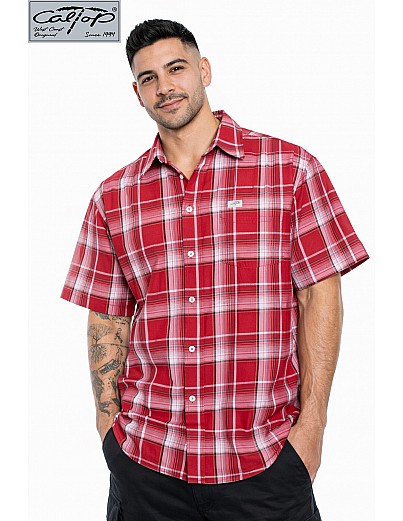 1000 S/S Plaid Color Base : Red-White