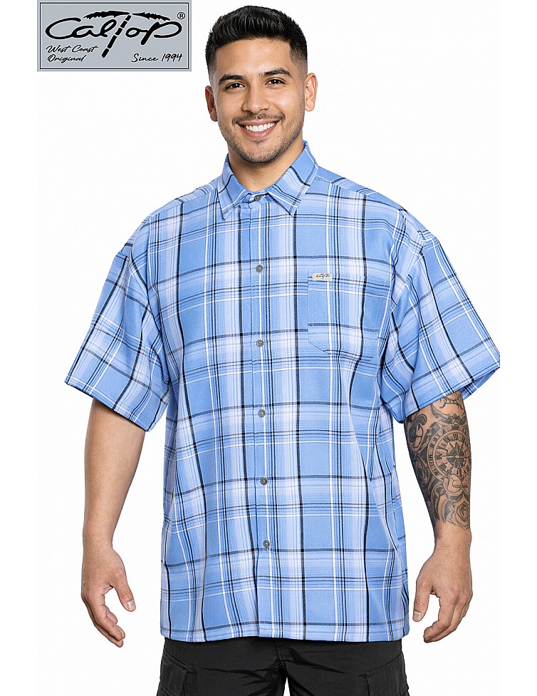 1000 S/S Plaid Color Base: SKY_WHITE