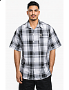 1000 S/S Plaid White Base : White_Black