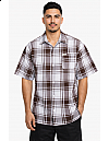 1000 S/S Plaid White Base : White_Brown