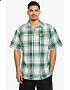 1000 S/S Plaid White Base : White_Green