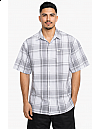 1000 S/S Plaid White Base : White_Grey
