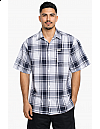 1000 S/S Plaid White Base : White_Navy