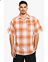 1000 S/S Plaid White Base : White_Orange