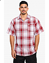 1000 S/S Plaid White Base : White_Red