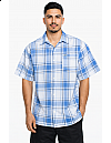 1000 S/S Plaid White Base : White_Skyblue