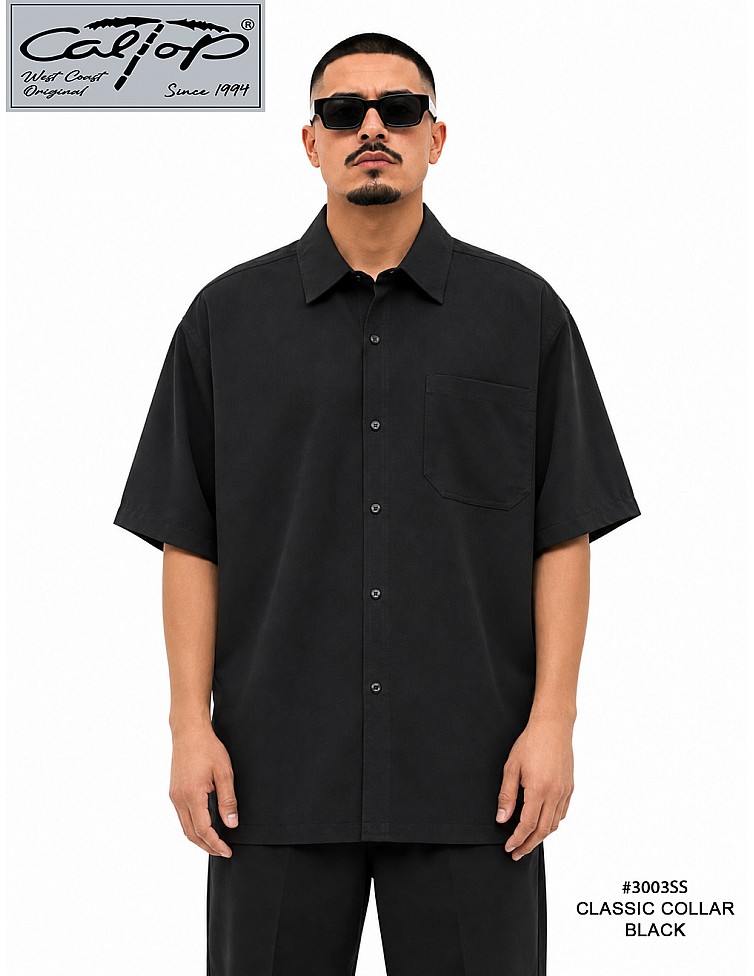 3003 S/S Classic Collar Shirt : Black