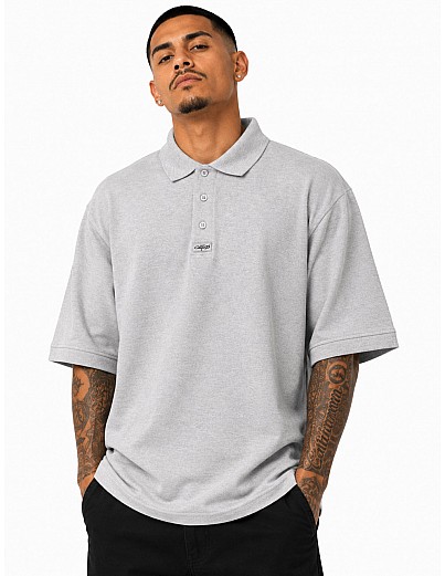 500 S/S Pique Solid Color Polo: Heather Grey
