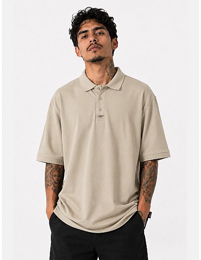 500 S/S Pique Solid Color Polo: Khaki