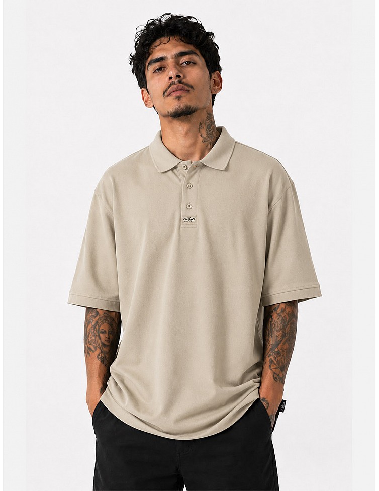 500 S/S Pique Solid Color Polo: Khaki