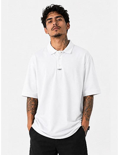 500 S/S Pique Solid Color Polo: White