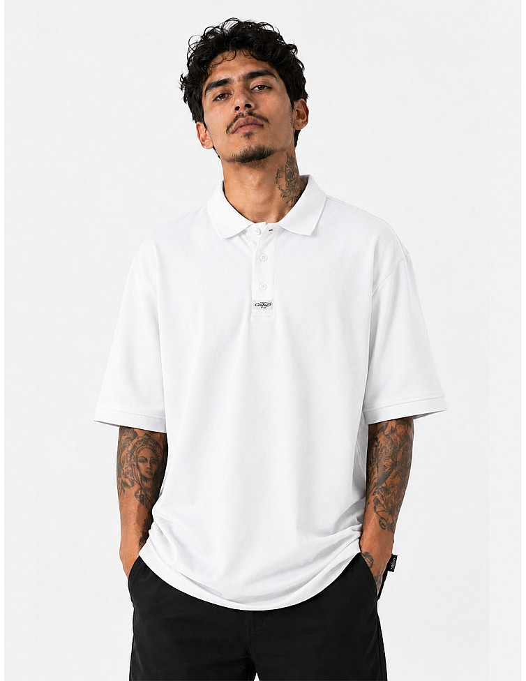 500 S/S Pique Solid Color Polo: White