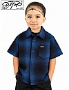 KS001 S/S PLAID : Ocean-Black KS001 S/S PLAID : Ocean-Black