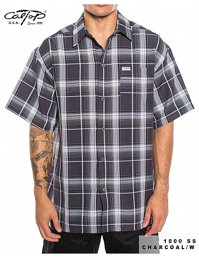 1000 S/S Plaid Color Base : Charcoal-White
