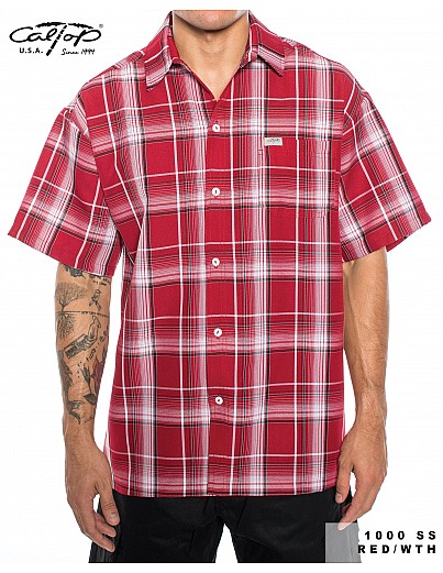 1000 S/S Plaid Color Base : Red-White