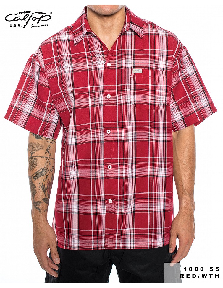 1000 S/S Plaid Color Base : Red-White
