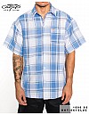 1000 S/S Plaid White Base : White_Skyblue