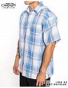1000 S/S Plaid White Base : White_Skyblue