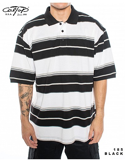 185 S/S Polos: Black