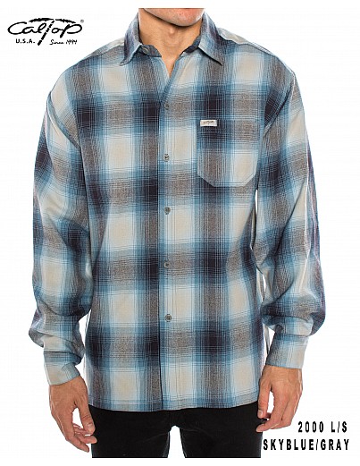 2000 L/S Plaid Color Base : SKYBLUE-GRAY
